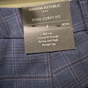 Banana Republic Factory Ryan Curvy Fit Pant, NWT, Blue, 4P